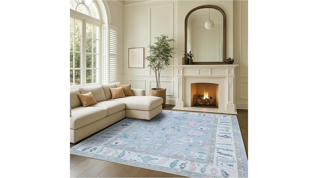 modern lavender turkish rug