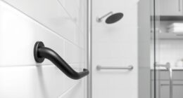 modern stylish bathroom grab bars