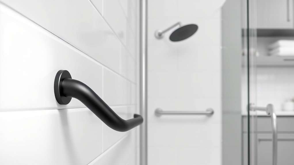 modern stylish bathroom grab bars