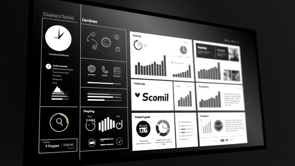 monochrome enhances interface clarity