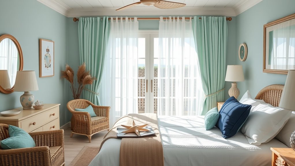 nautical decor enhances coastal ambiance