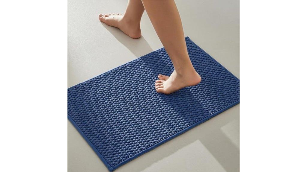 navy quick dry bath rug