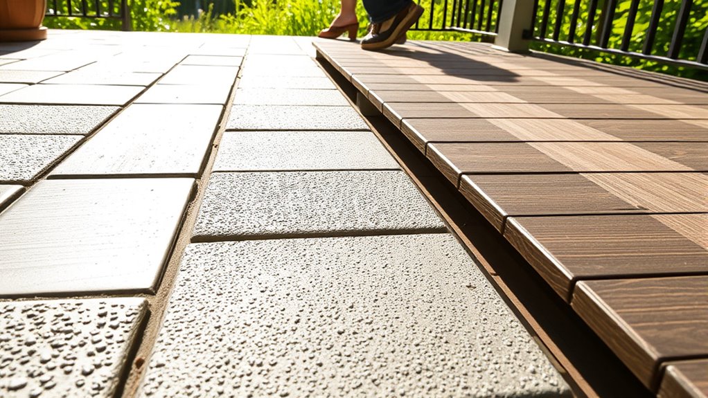 non slip textured outdoor surfaces
