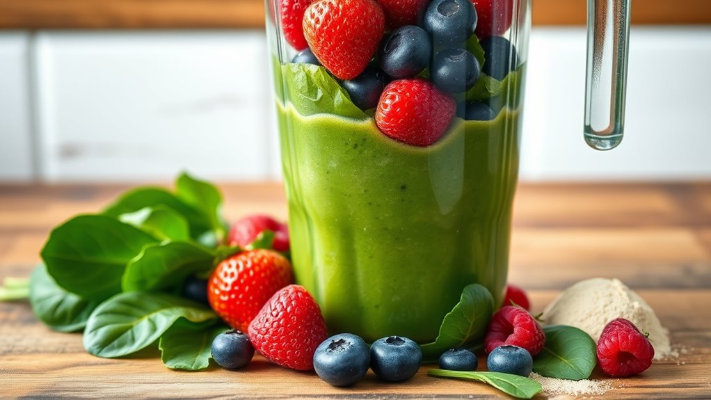 nutritious spinach berry smoothie