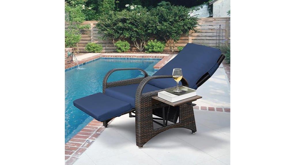 outdoor wicker recliner