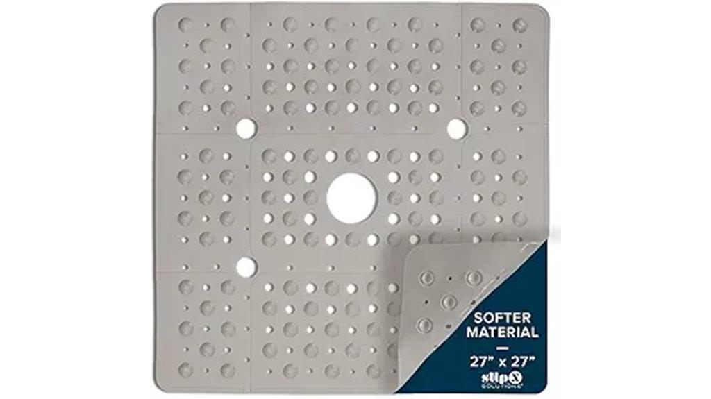 oversized shower mat with suction
