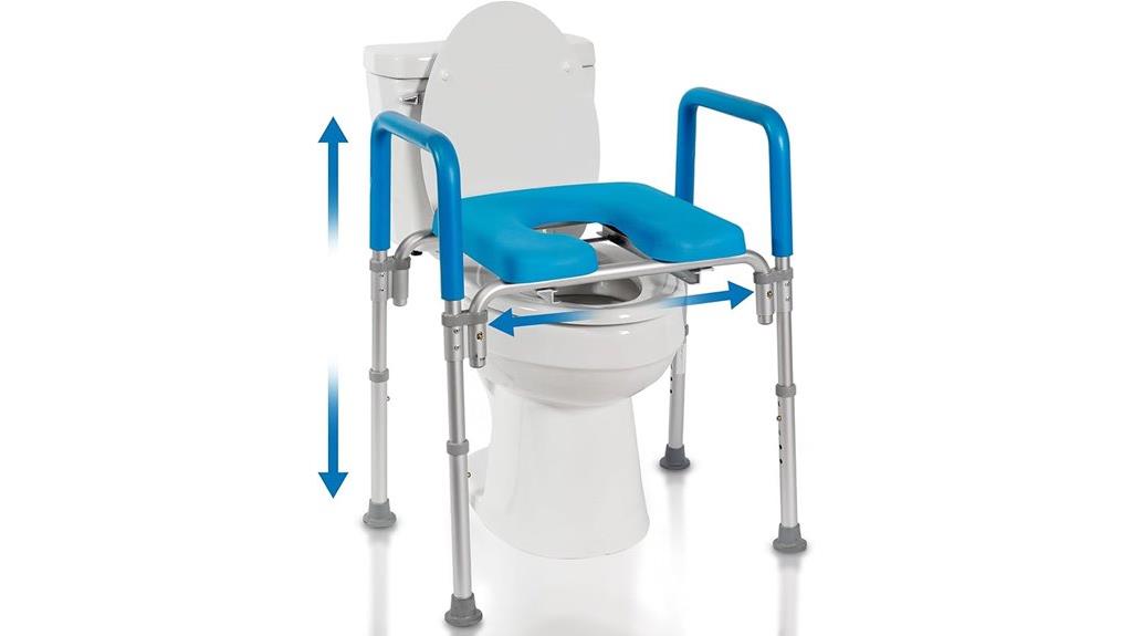 padded toilet seat handles