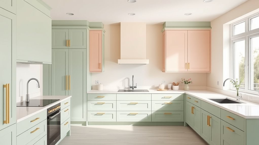 pastel and bold color contrast