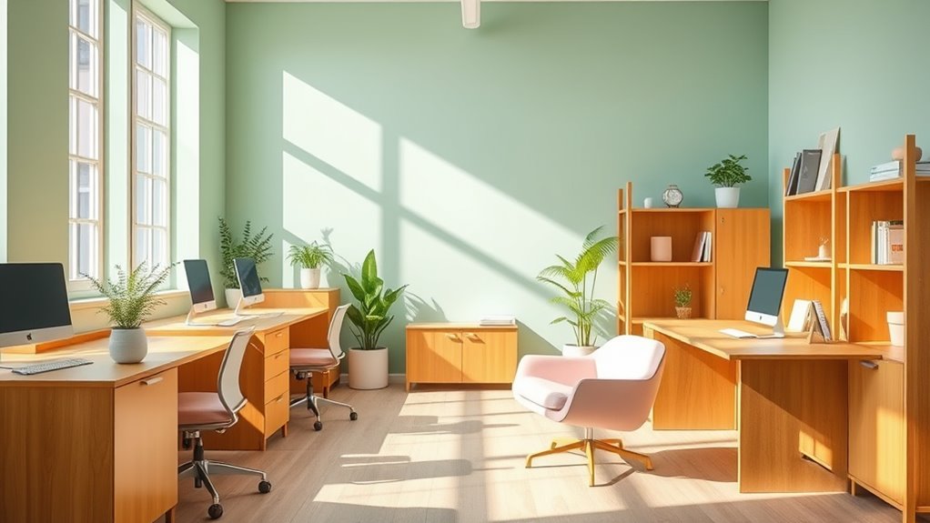 pastel colors promote productivity and well being