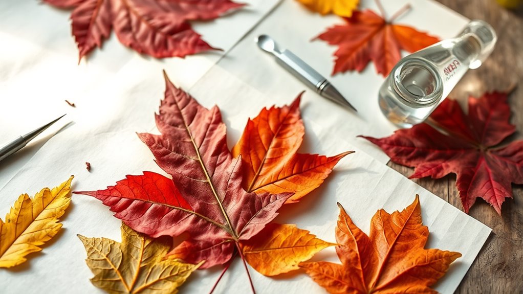 personalized autumn leaf keepsakes