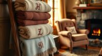personalized cozy blanket displays