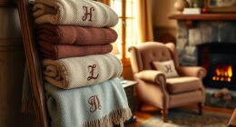 personalized cozy blanket displays