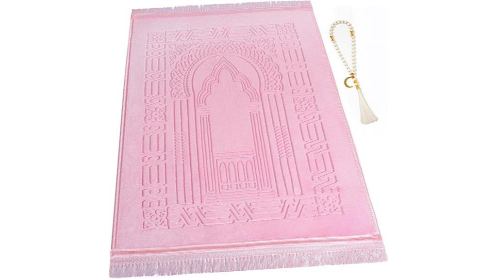 pink muslim prayer rug