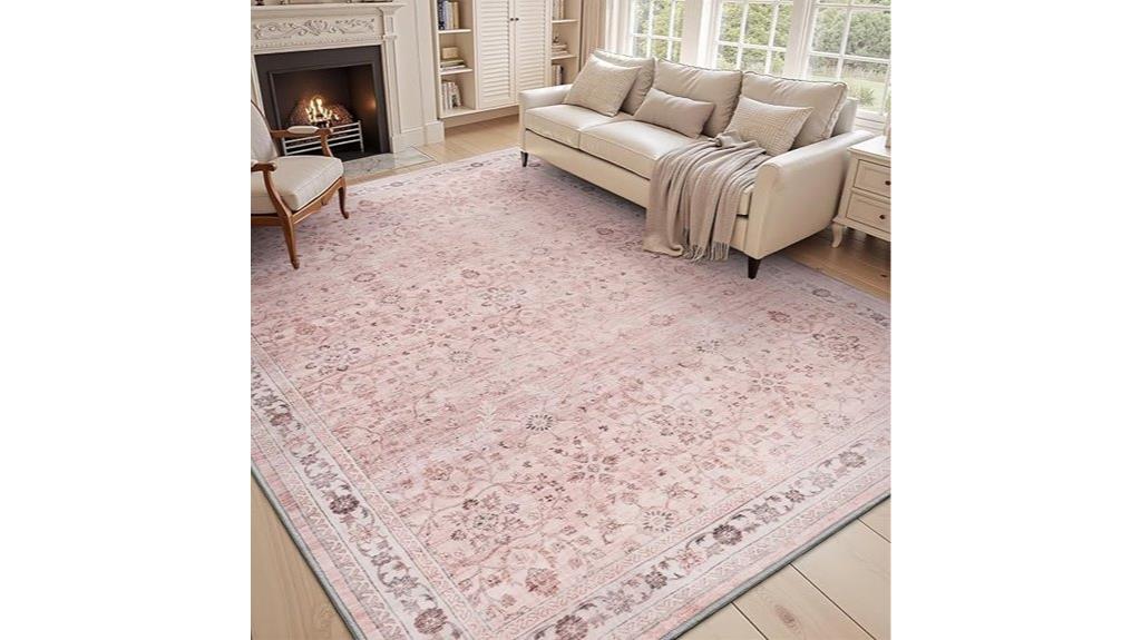 pink vintage 6x9 rug