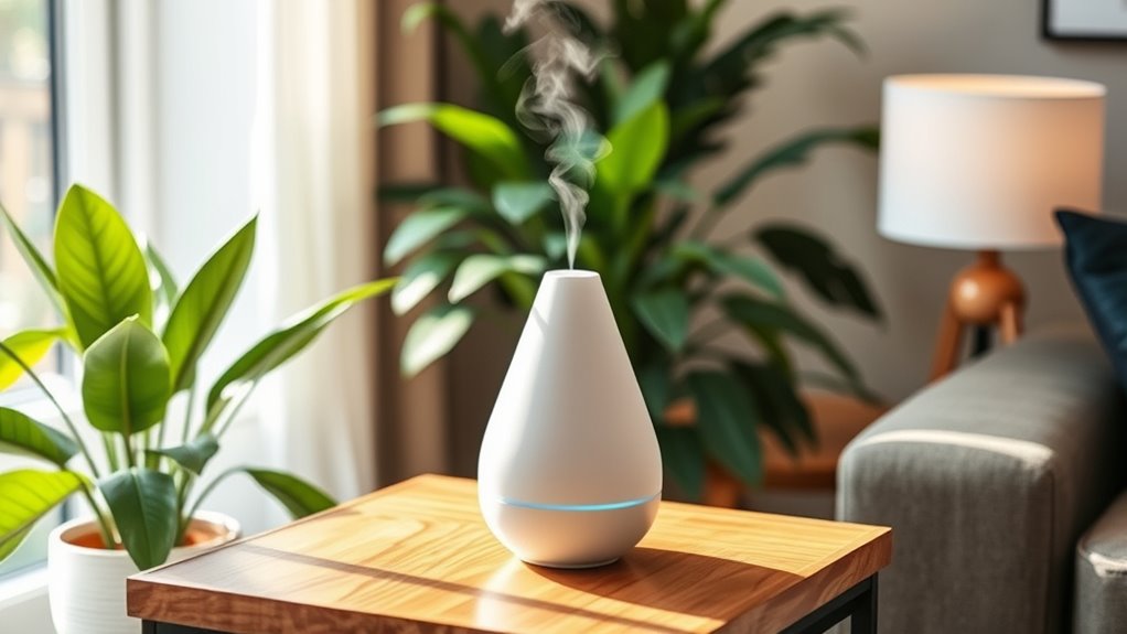 place diffuser at eye level