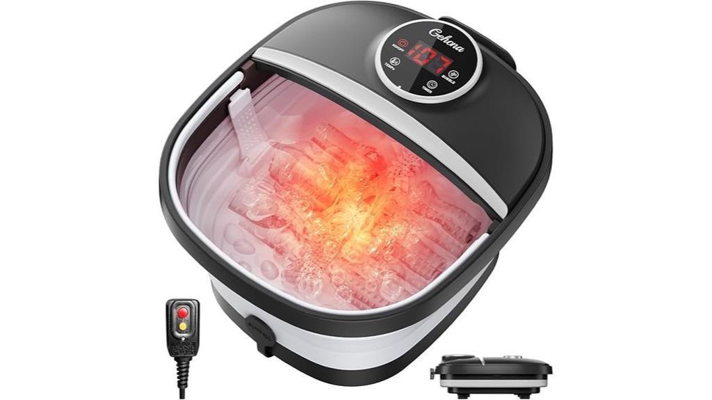 portable heated bubble foot spa