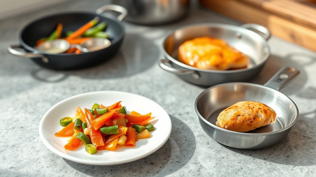 portion control with small cookware