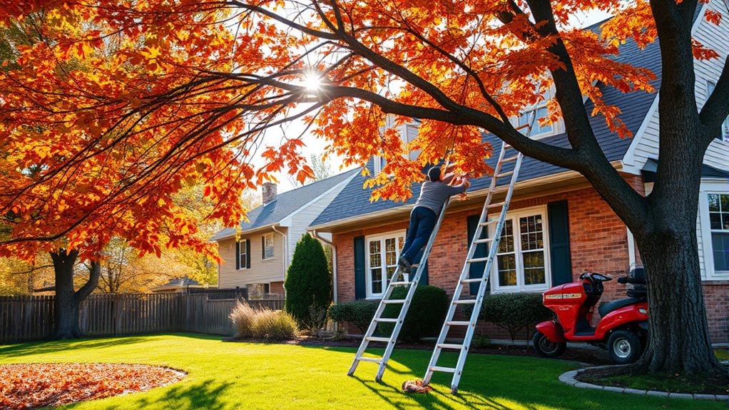 prune overhanging branches regularly