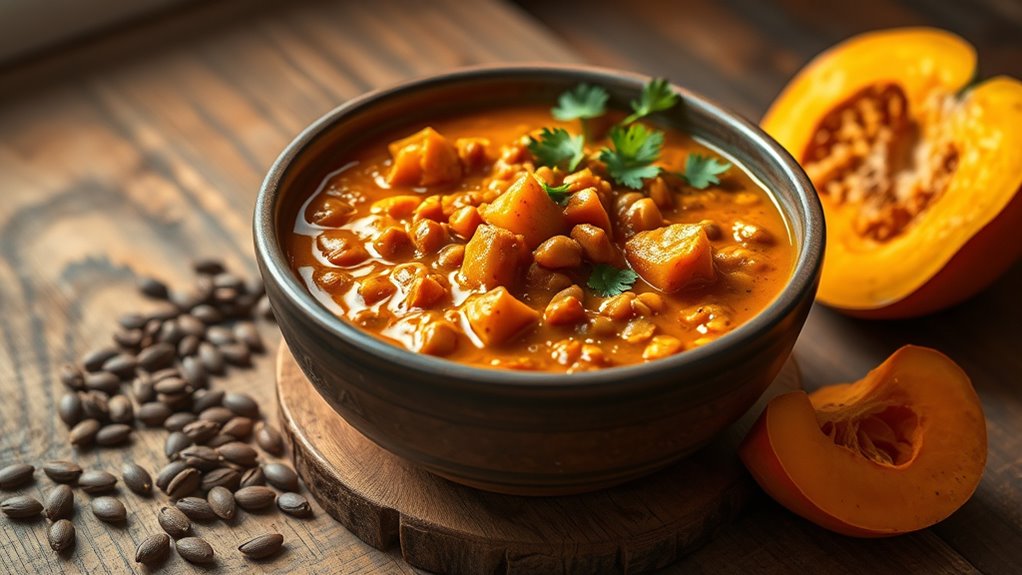 pumpkin lentil curry comfort