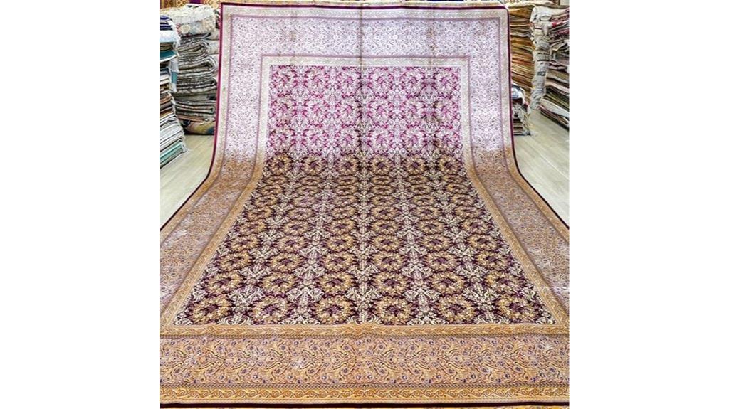purple vintage silk rug