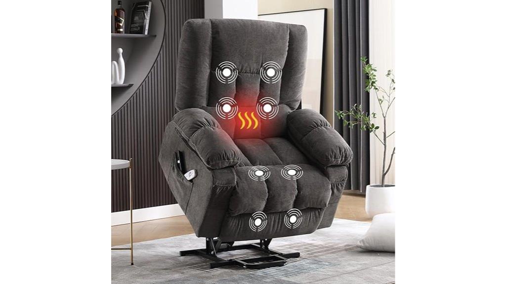 recliner with massage features
