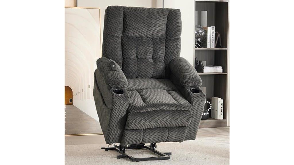 recliner with massage heat