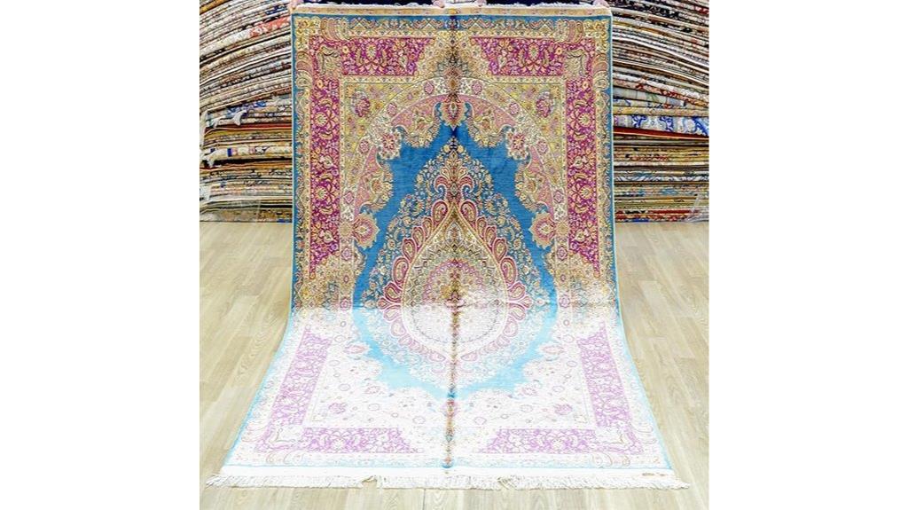 red handmade medallion rug