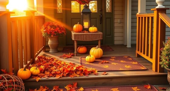 safety inspired fall porch decorations