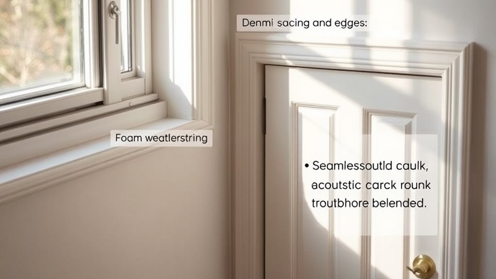 seal gaps to reduce noise