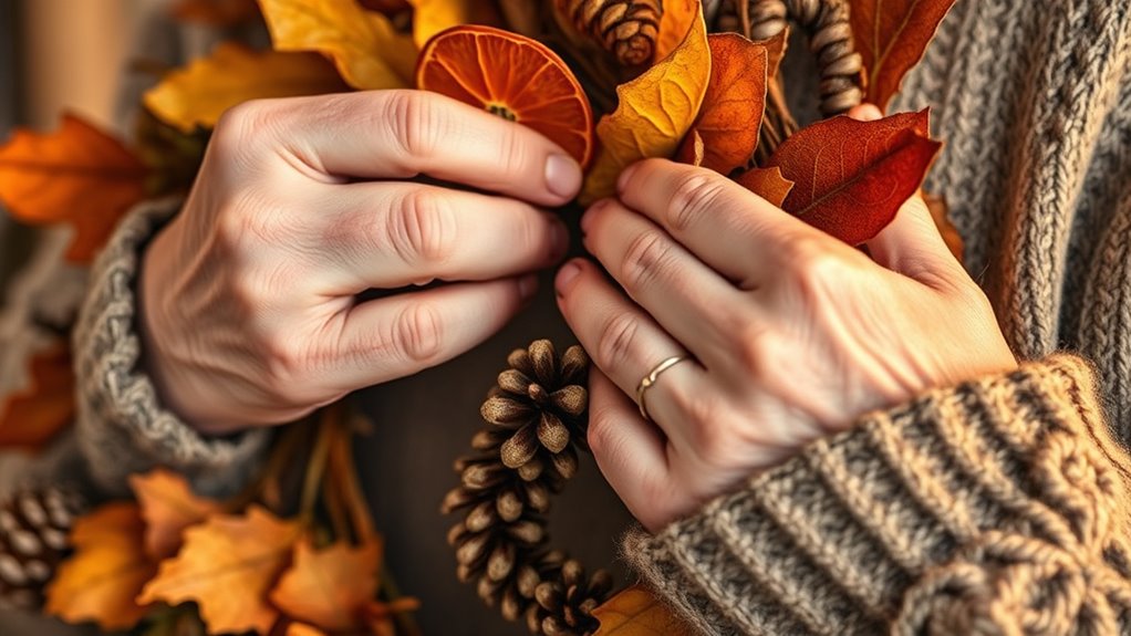 seasonal dried flower wreaths