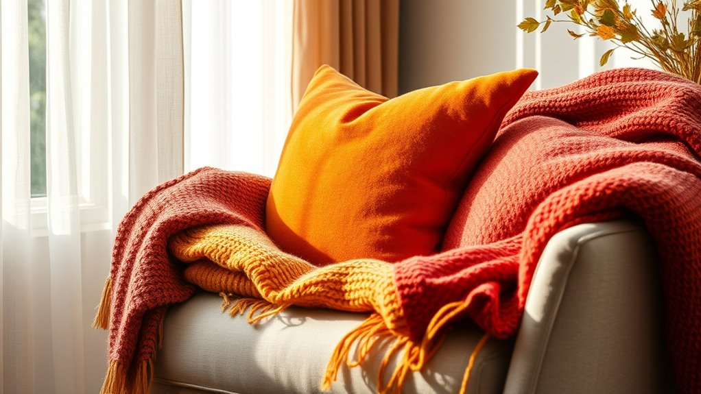 seasonal hues through accent pieces