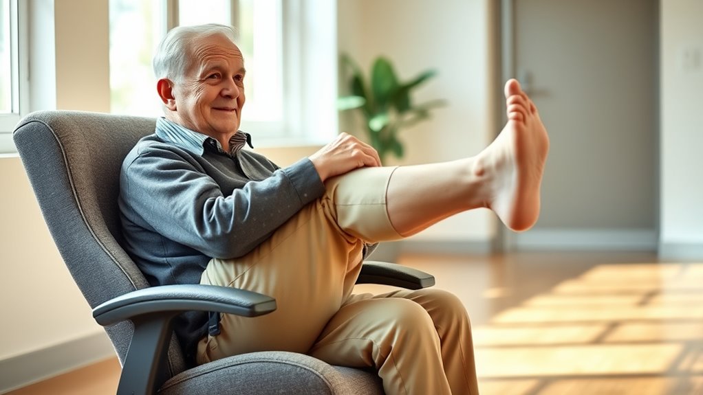 seated knee lift exercise