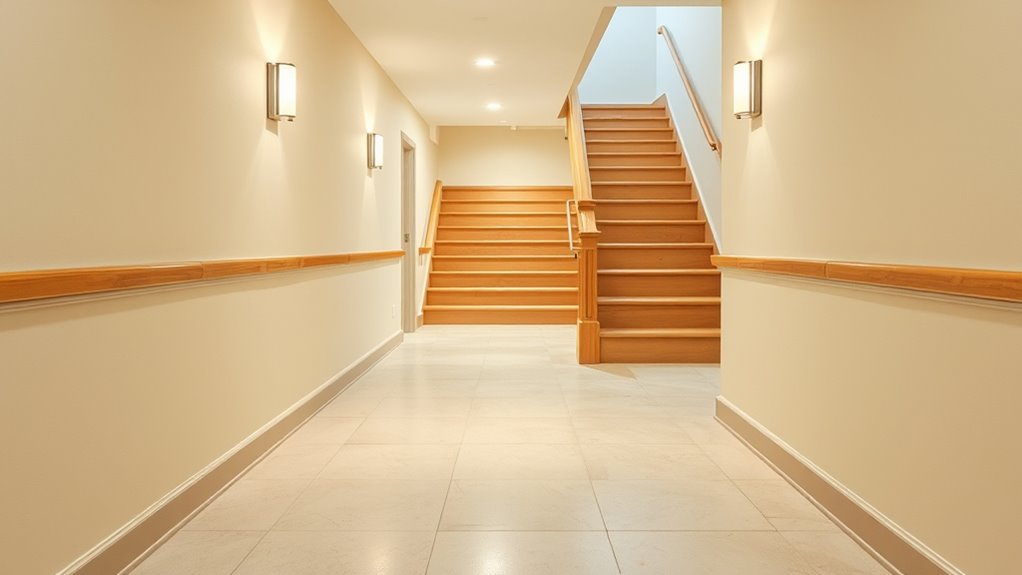 secure stairs and lighting