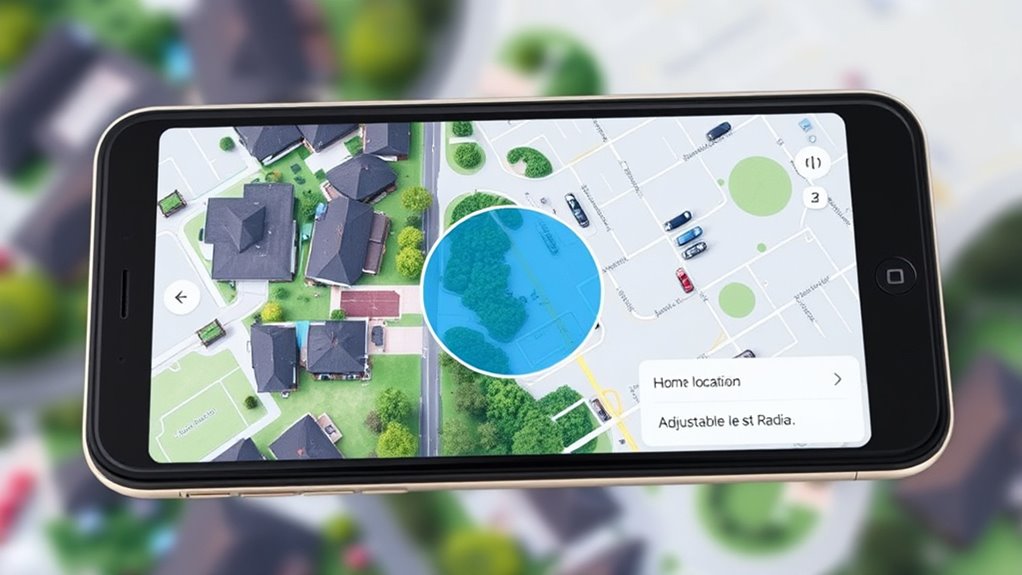 set home location radius