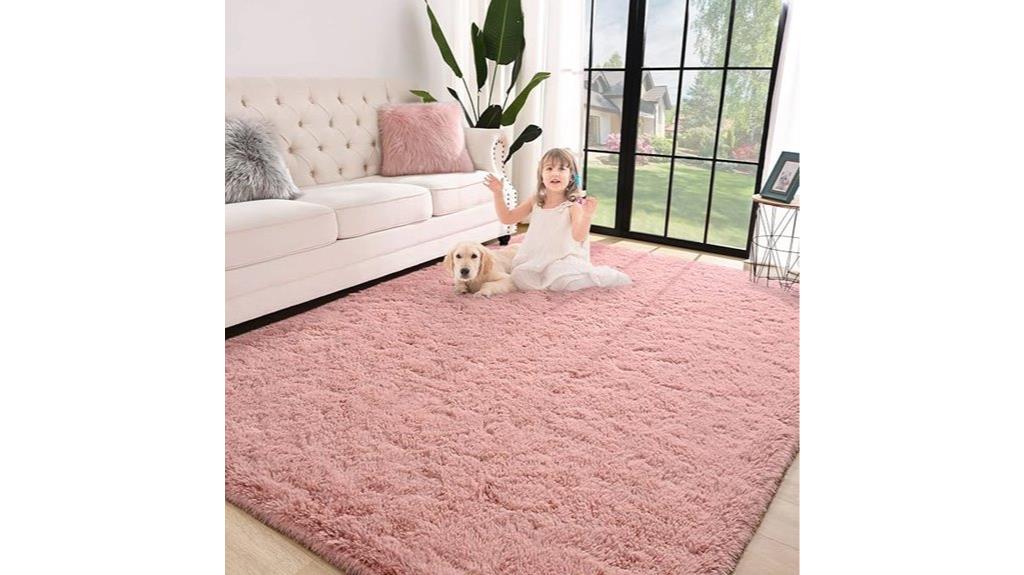 shaggy bedroom rug size