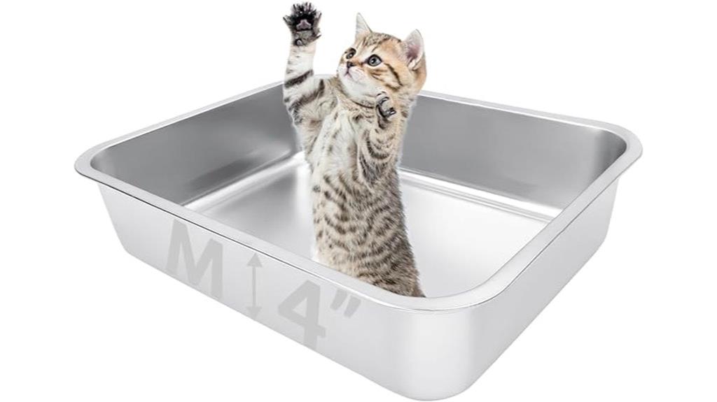 small stainless steel litter box