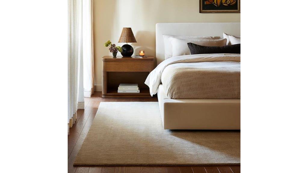 speckled wool blend rug