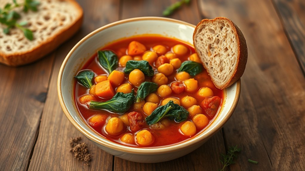 spiced vegetable chickpea stew