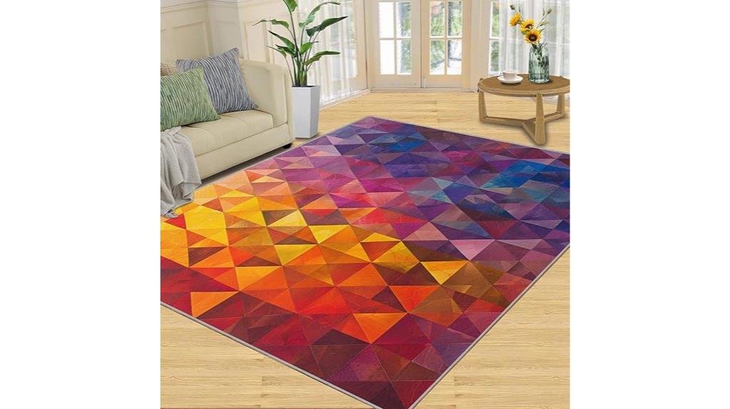splicing geometric bedroom rug