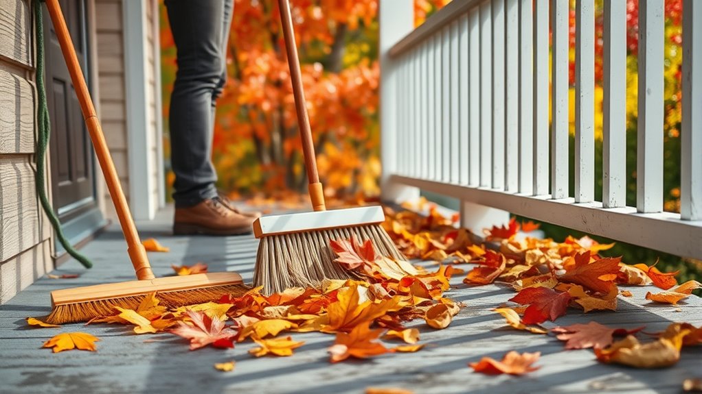 sweep rake mulch compost