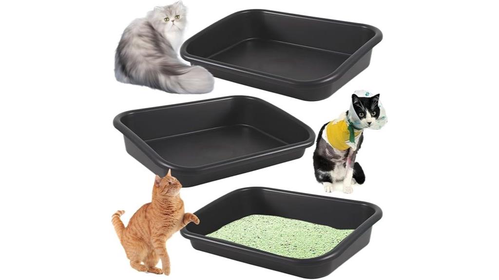 three pack senior litter boxes