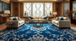 top yilong blue silk rugs