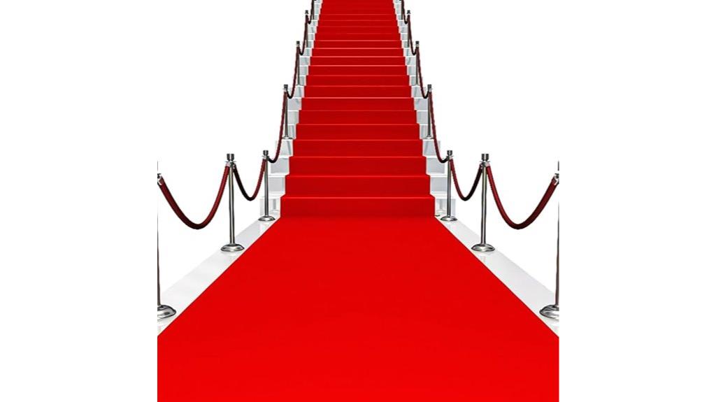 two 15 foot red runners