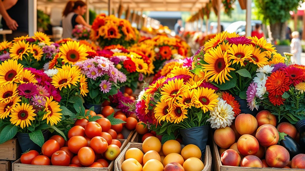 vibrant seasonal floral arrangements