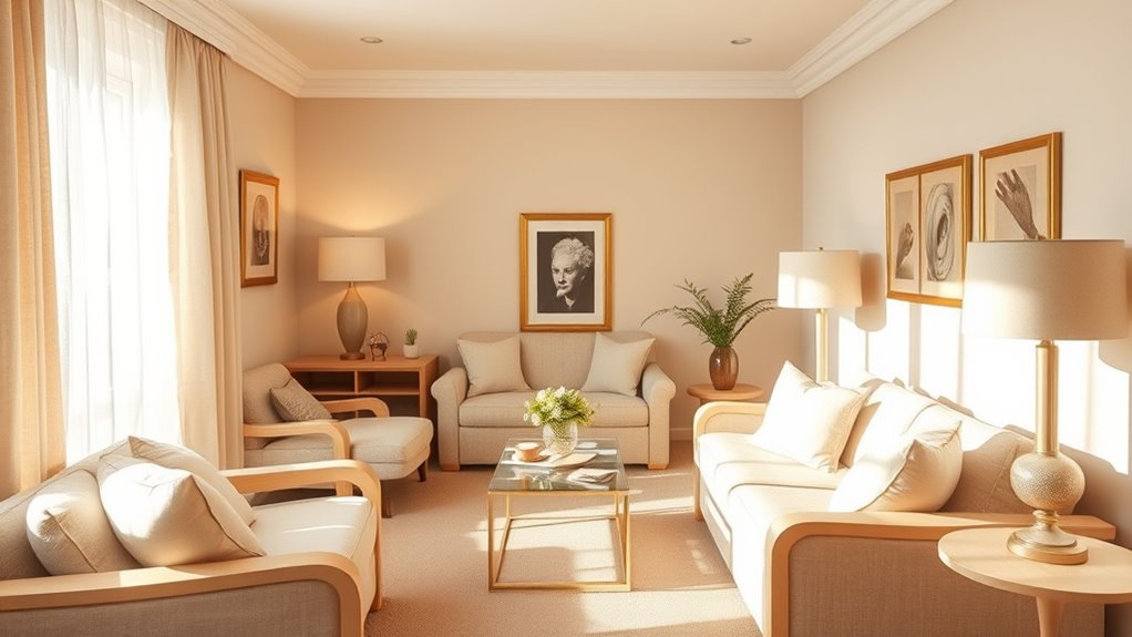 warm neutral textured decor