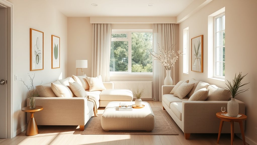warm neutrals expand small spaces