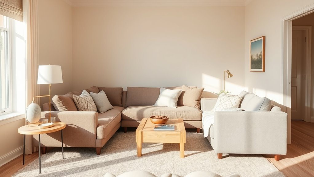 warm neutrals expand space