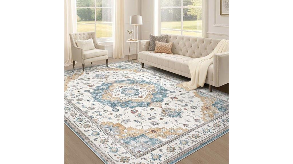 washable 10x14 blue rugs
