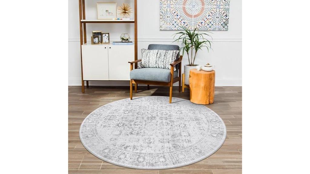 washable round boho rug
