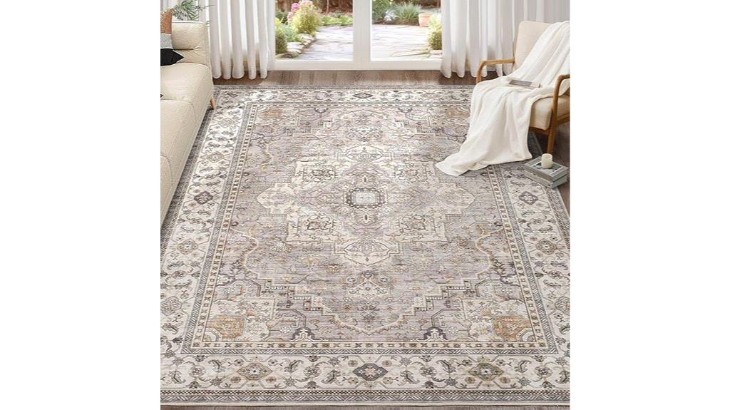 washable vintage floral rug